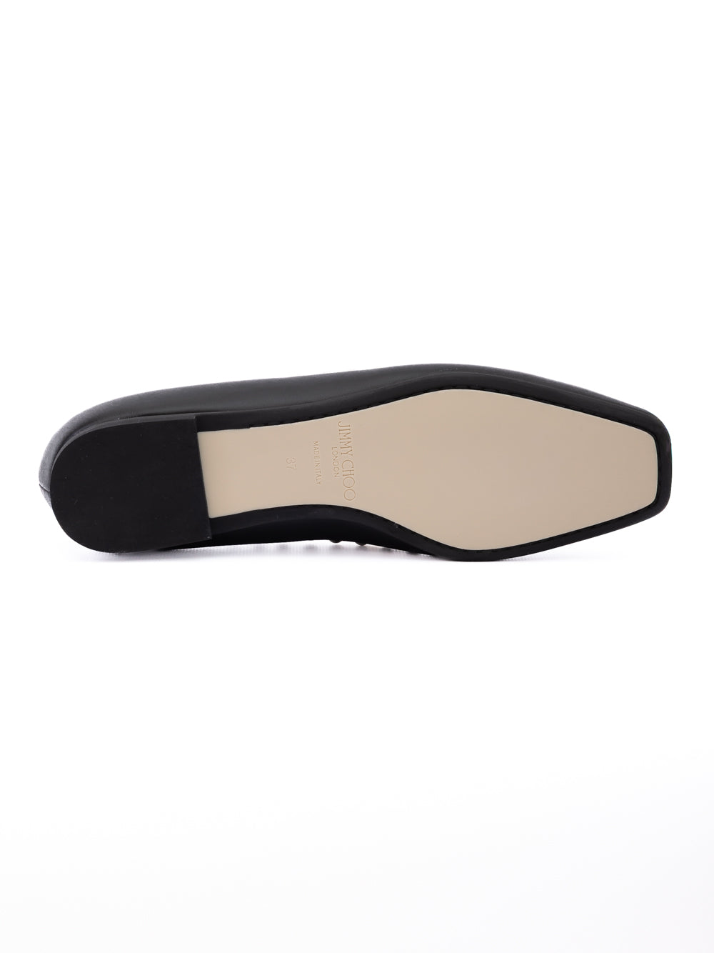 Black Leather Dome Studs Mirele Ballet Flat
