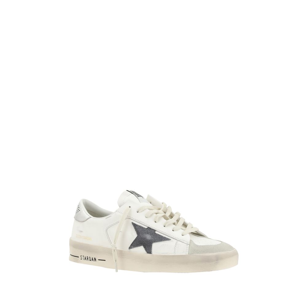 White Calf Leather Bos Taurus Low Top Sneakers