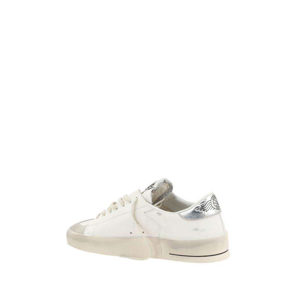 White Calf Leather Bos Taurus Low Top Sneakers