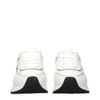 White Leather Low Top Sneakers