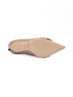 Taupe Grey Patent Leather Chery 85 Pumps