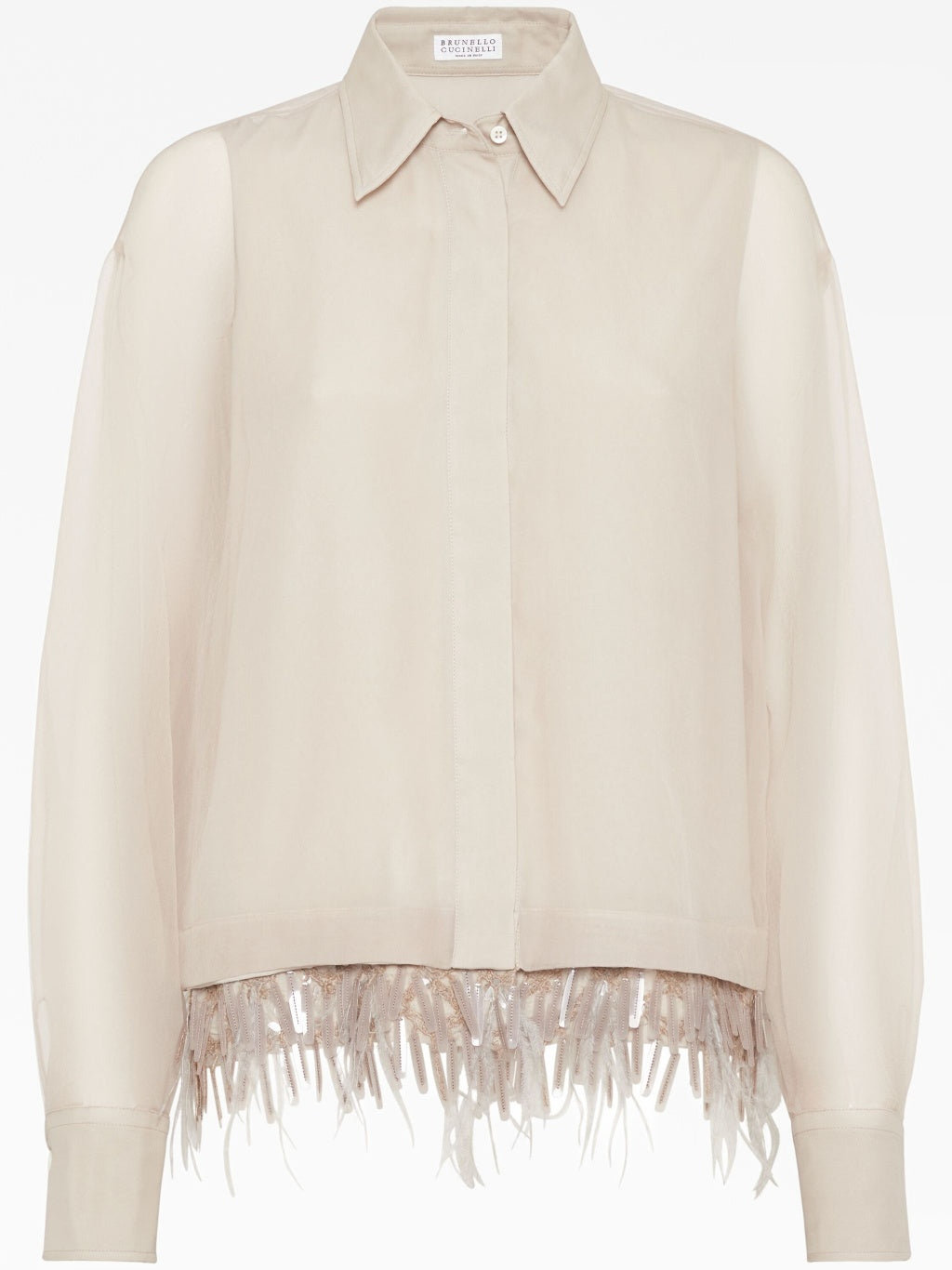 Beige Silk Shirt