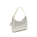 White Viscose Shoulder Bag