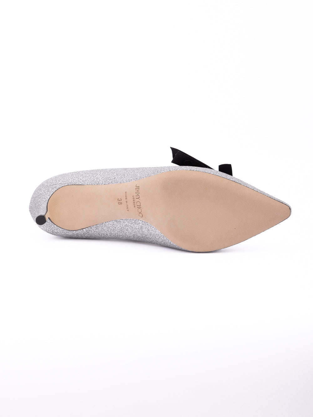 Silver Fine Glitter Fabric Romy 60 Pumps