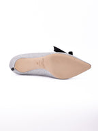 Silver Fine Glitter Fabric Romy 60 Pumps