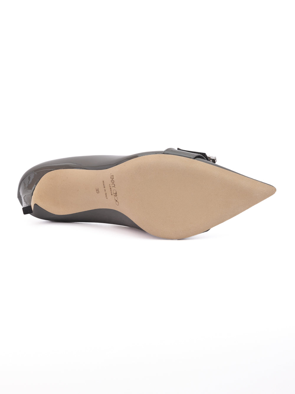 Storm Grey Patent Leather Chery 85 Pumps