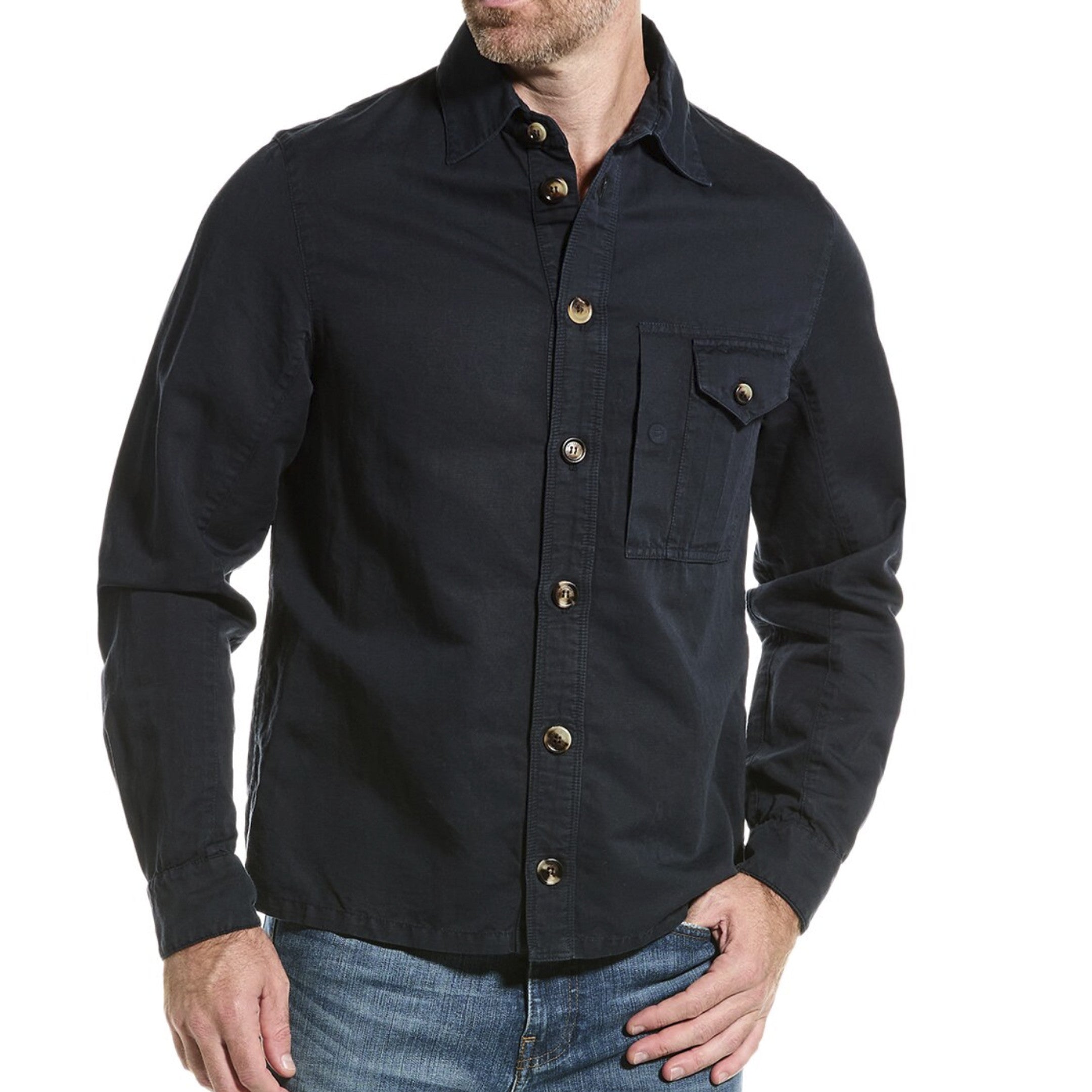 Blue Linen Sweatshirt