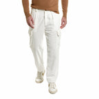 White Cotton Cargo Pants