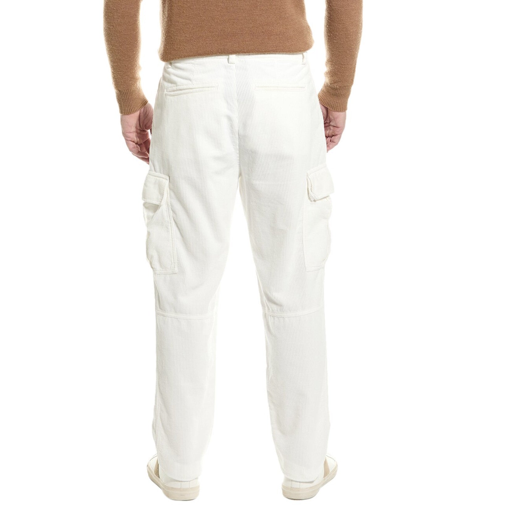 White Cotton Cargo Pants