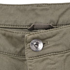 Green Cotton Straight-Leg Jeans