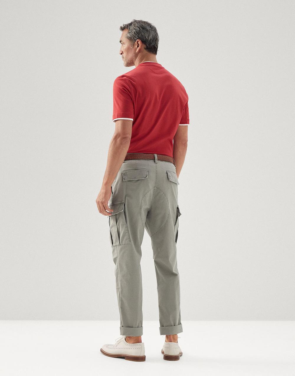 Green Cotton Cargo Pants
