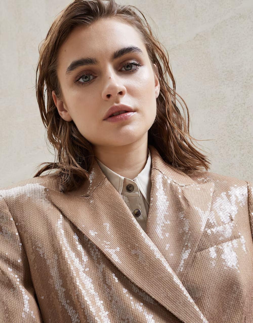 Beige Acetate Blazer