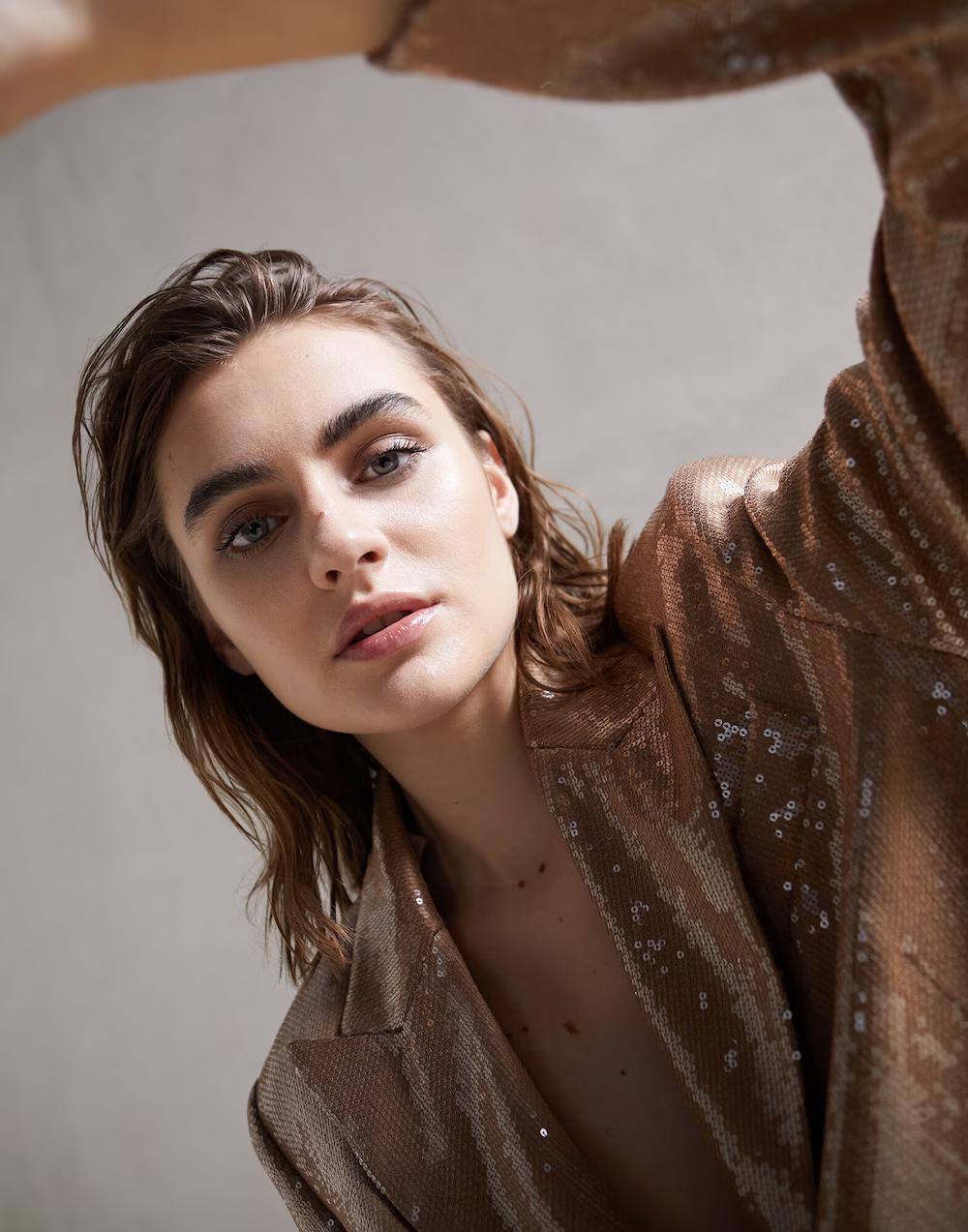 Beige Acetate Blazer