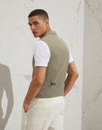 Army Linen Sleveless Jacket