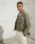 Army Linen Sleveless Jacket