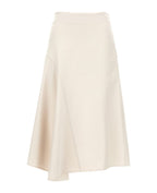 White Cotton Long Skirt