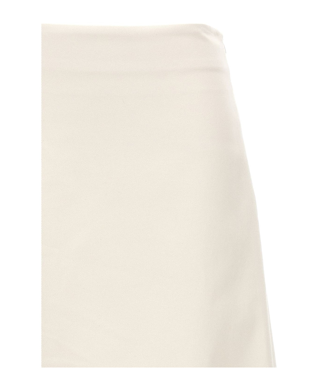 White Cotton Long Skirt