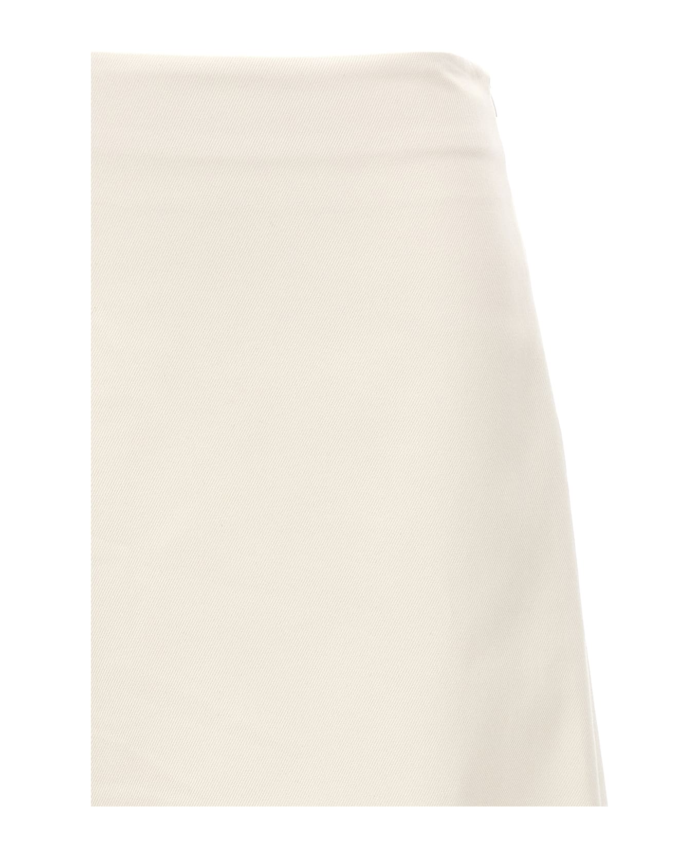 White Cotton Long Skirt