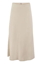 Beige Viscose Long Skirt