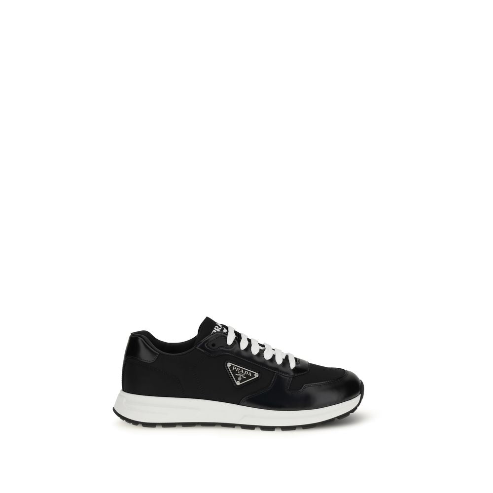 Black Recycled Polyamide Athletic Sneakers
