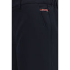 Black Cotton Bermuda Shorts