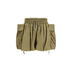 Bicolor Viscose Bermuda Shorts