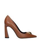 Brown Leather High Heel Pumps
