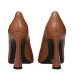 Brown Leather High Heel Pumps