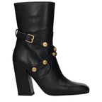 Black Leather Ankle Boots
