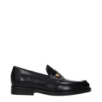 Black Leather Slip-On Loafers