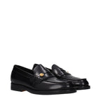Black Leather Slip-On Loafers