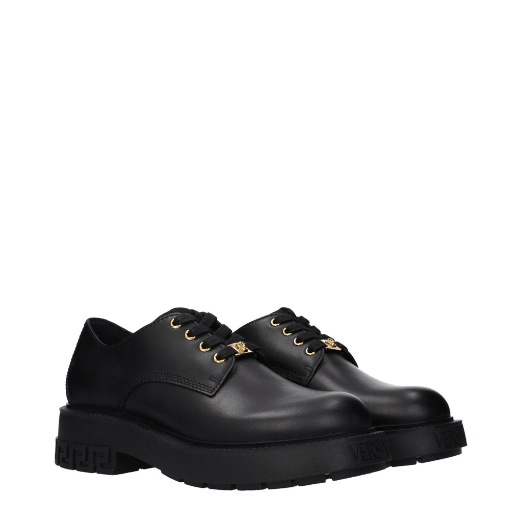 Black Leather Oxfords And Derbies