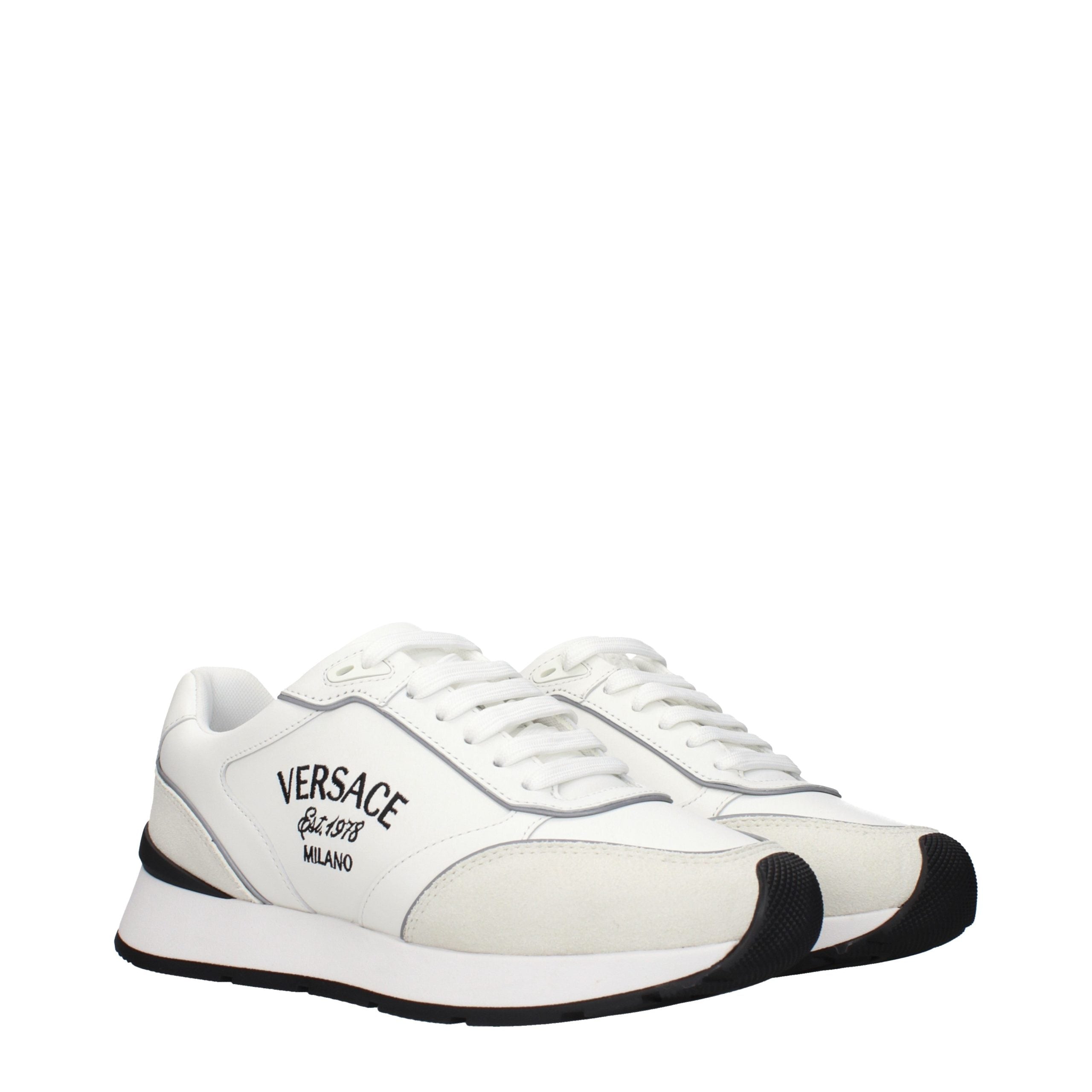 White Leather Athletic Sneakers