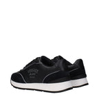Black Leather Low Top Sneakers