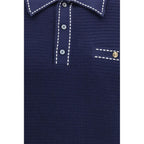 Blue Cotton Polo Shirt