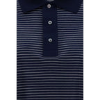 Blue Cotton Polo Shirt