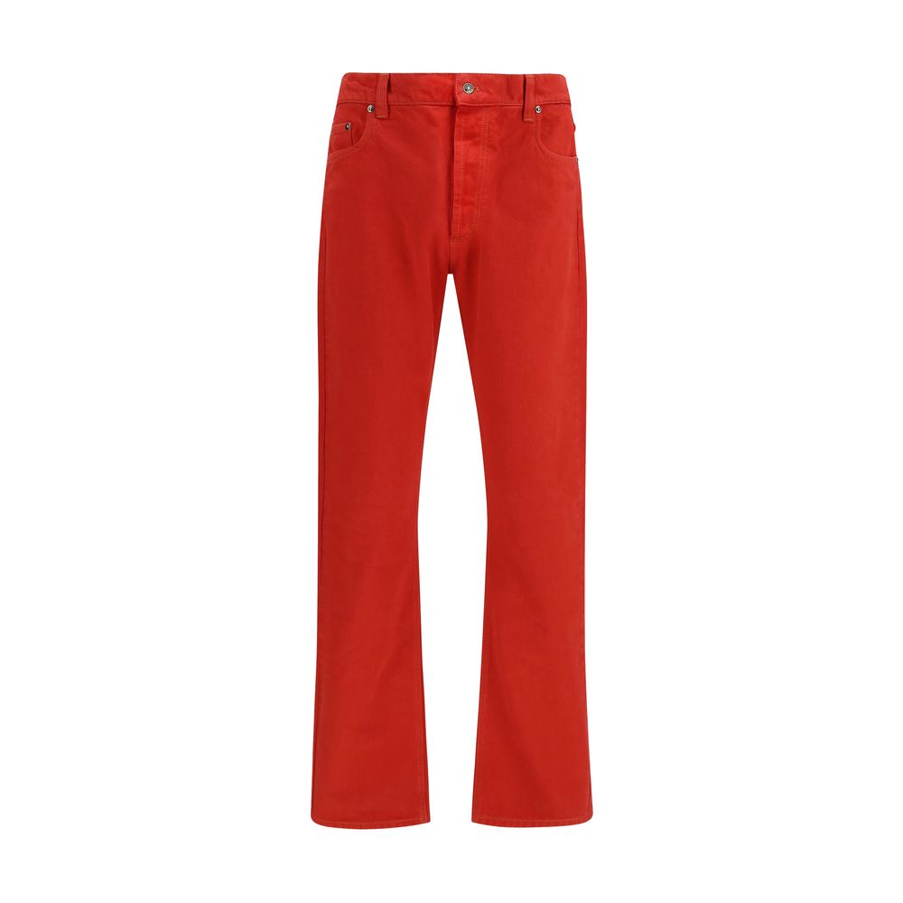Multicolor Cotton Straight-Leg Jeans