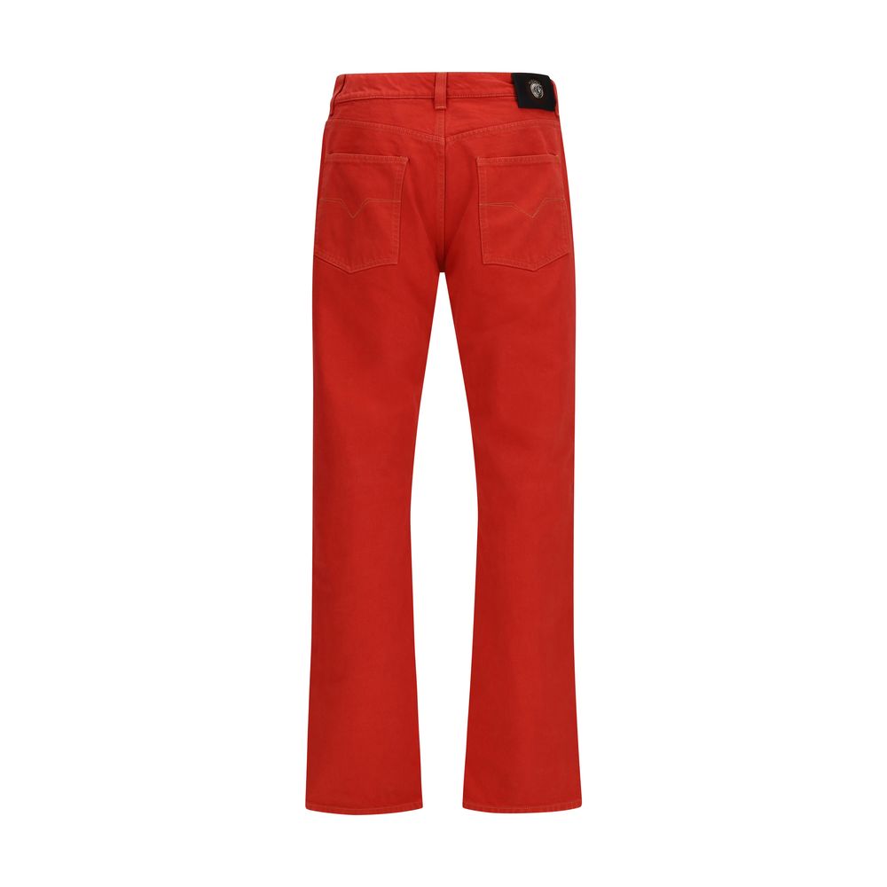 Multicolor Cotton Straight-Leg Jeans