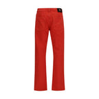 Multicolor Cotton Straight-Leg Jeans