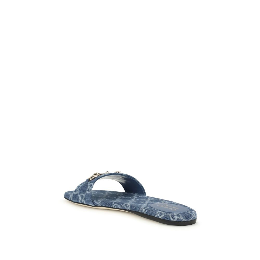 Blue Cotton Sandals