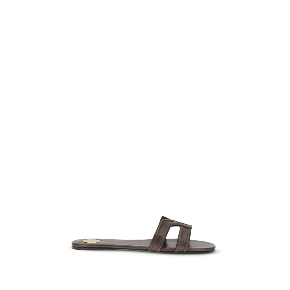 Brown Calf Leather Bos Taurus Sandals