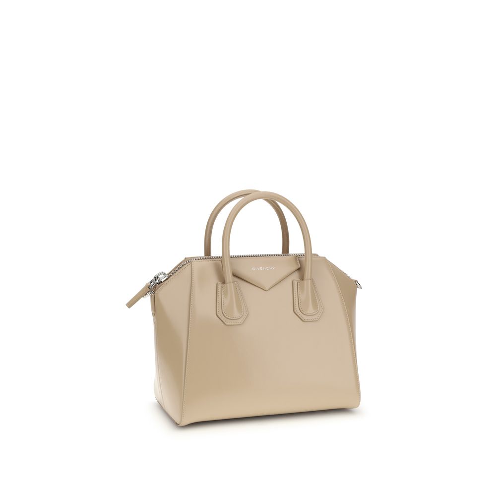 Beige Calf Leather Bos Taurus Handbag