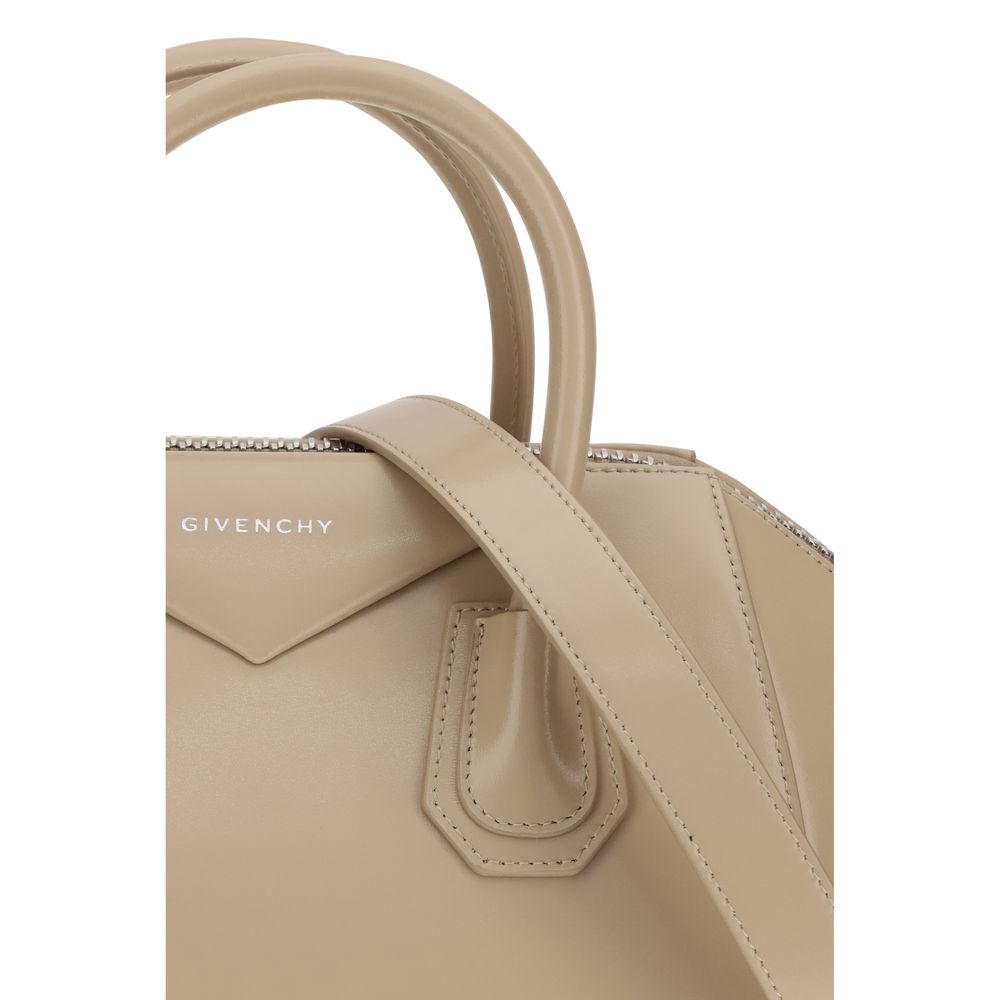 Beige Calf Leather Bos Taurus Handbag