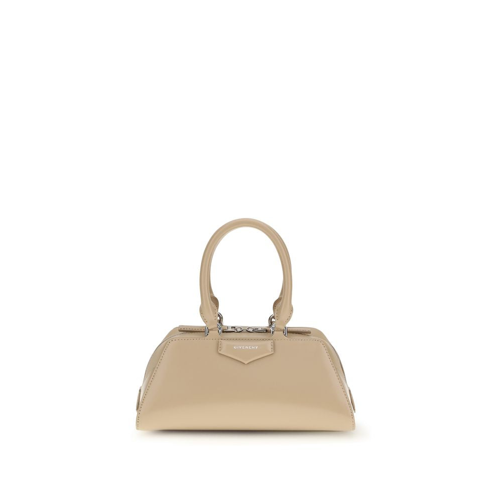 Beige Calf Leather Bos Taurus Handbag