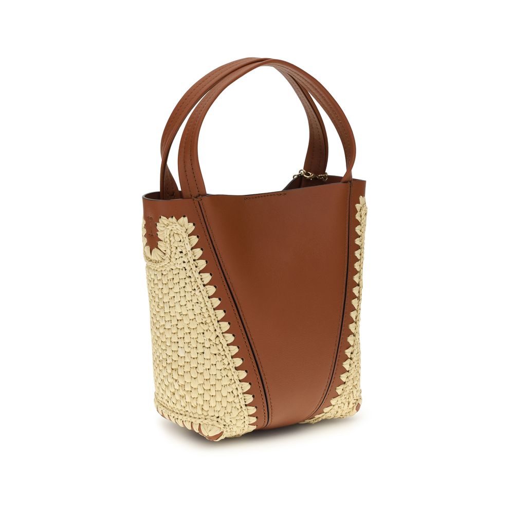 Beige Raffia Shoulder Bag