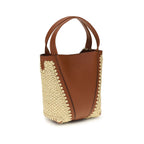 Beige Raffia Shoulder Bag