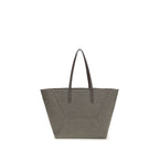 Brown Cotton Shoulder Bag