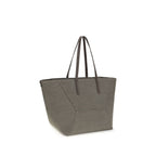 Brown Cotton Shoulder Bag