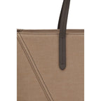 Beige Cotton Shoulder Bag