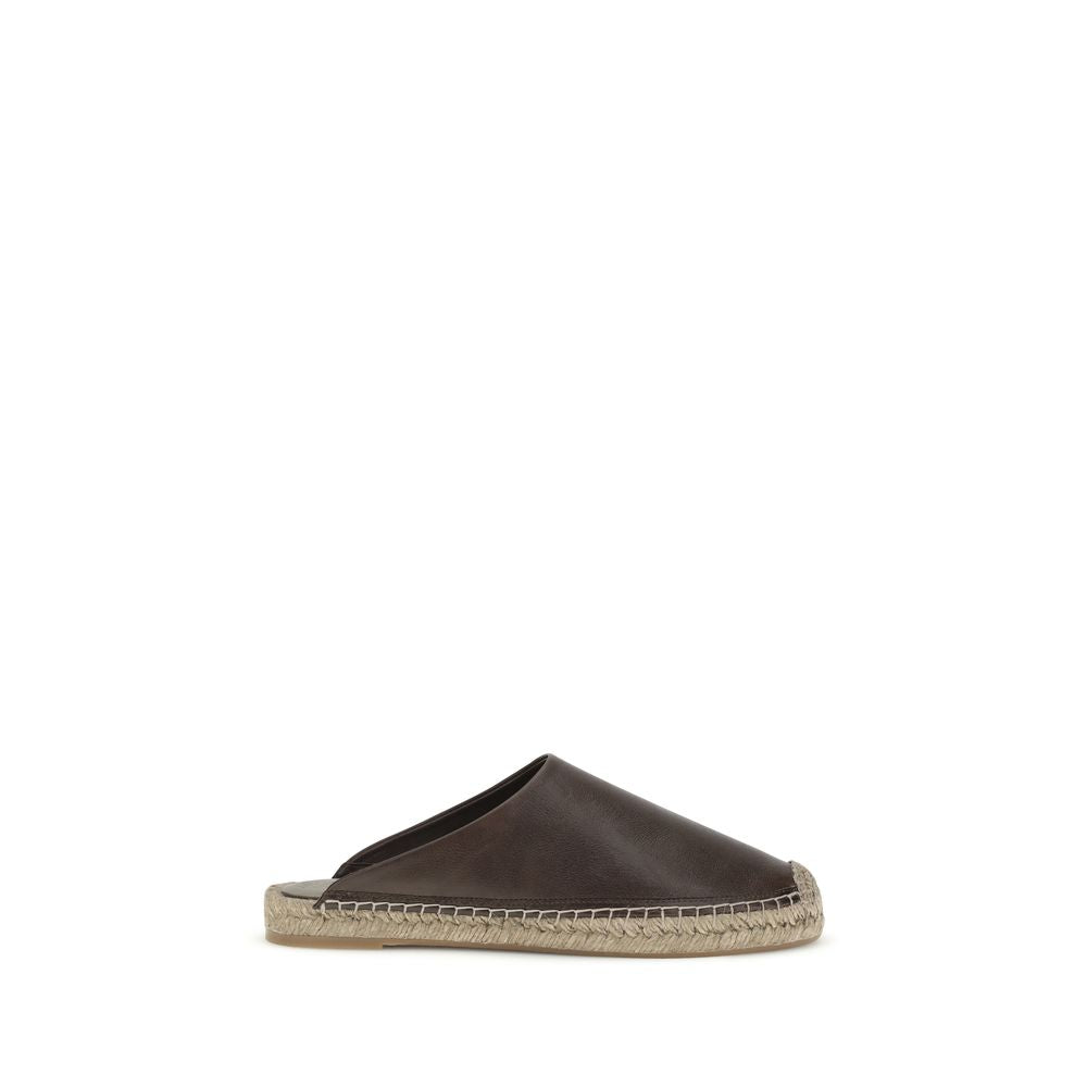 Brown Calf Leather Bos Taurus Espadrilles